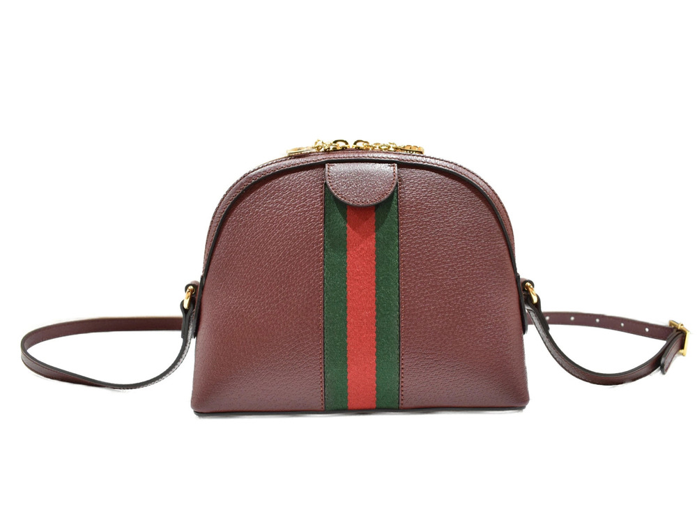Gucci Ophidia Marmont Purple GG Bordeaux Wine Shoulder Sherry Bag Red Leather